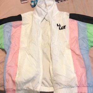 Color block windbreaker